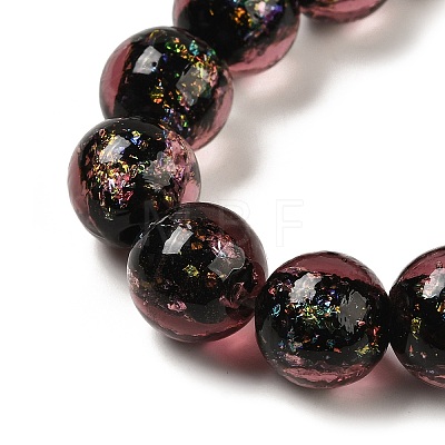 Handmade Dichroic Foil Glass Beads Strands DICH-U001-06E-1