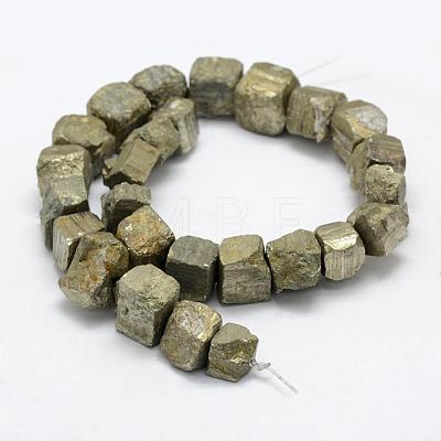 Natural Pyrite Beads Strands G-P322-20-1