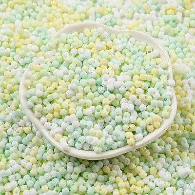 Macaron Color Opaque Frosted Glass Seed Beads SEED-K009-12B-04-1