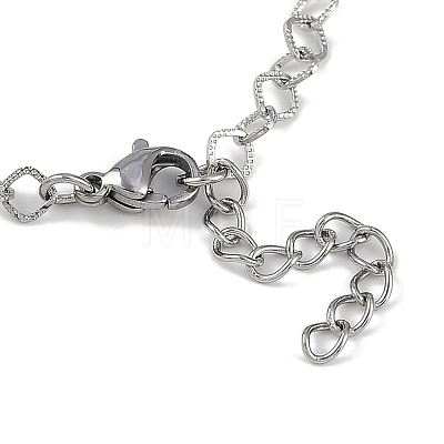 304 Stainless Steel Link Chains Bracelets for Women BJEW-G725-09P-1