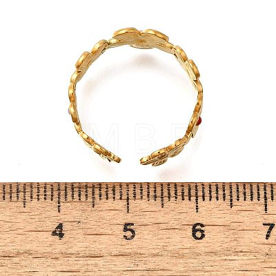 304 Stainless Steel Enamel Open Cuff Rings RJEW-M072-19G-1