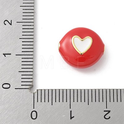 Brass Enamel Beads KK-P294-52G-01-1