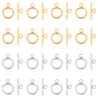 Unicraftale 304 Stainless Steel Ring Toggle Clasps STAS-UN0002-21-1