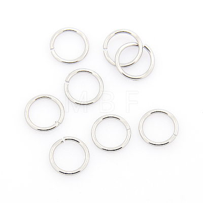 Tarnish Resistant 304 Stainless Steel Open Jump Rings STAS-J013-8x0.9mm-01-1