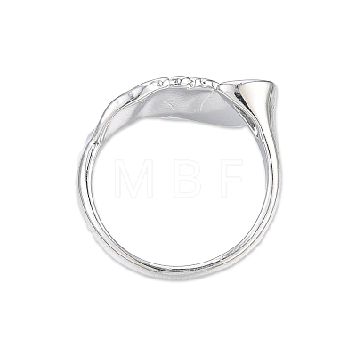 Brass Pave Clear Cubic Zirconia Finger Ring Settings KK-N232-491P-1