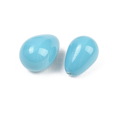 Electroplate Opaque Glass Beads GLAA-A044-02B-1