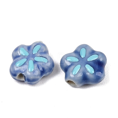 Handmade Porcelain Enamel Beads PORC-G016-07O-1