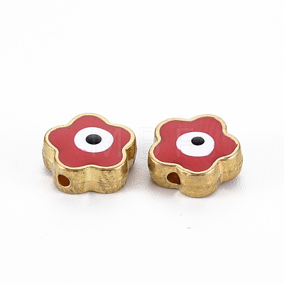 Rack Plating Alloy Enamel Beads ENAM-S122-044B-01-RS-1