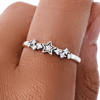 Alloy Rhinestone Plain Band Rings PW-WGAC64F-01-1