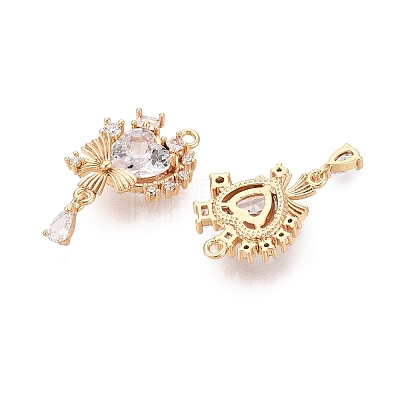 Valentine's Day Brass Micro Pave Clear Cubic Zirconia Pendants KK-N288-13G-1