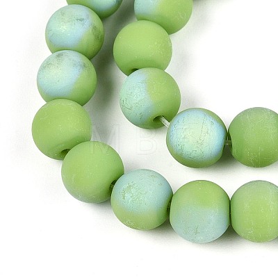 Frosted Opaque Glass Beads Strands LS-GLAA-T032-P8mm-MBB06-1