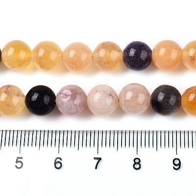 Dyed Natural White Jade Beads Strands G-T138-8mm-210-35-1