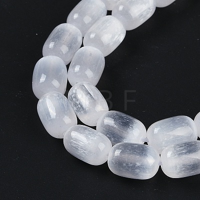 Natural Selenite Beads Strands G-F750-A-1