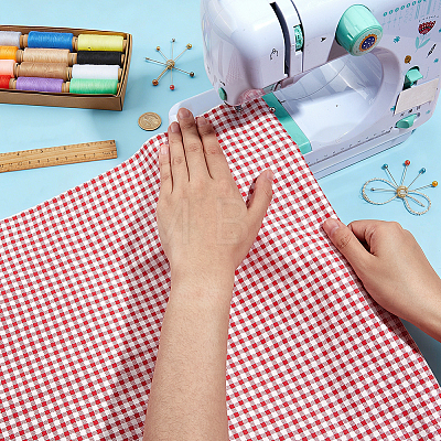 Tartan Cotton Fabric DIY-WH0671-412B-1
