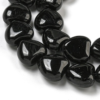 Natural Black Tourmaline Beads Strands G-H005-C12-01-1