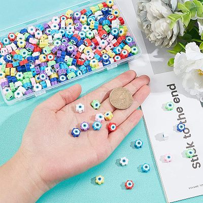 SUPERFINDINGS 320Pcs 8 Colors  Handmade Polymer Clay Beads CLAY-FH0001-17-1