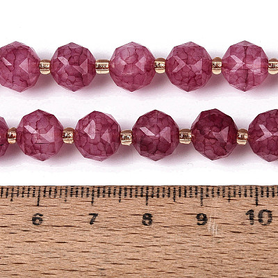 Ombre Effect Dyed Transparent Crackle Glass Beads Strands GLAA-Q111-10MM-04-1