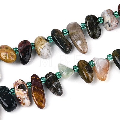 Natural Indian Agate Beads Strands G-Z091-A24-1