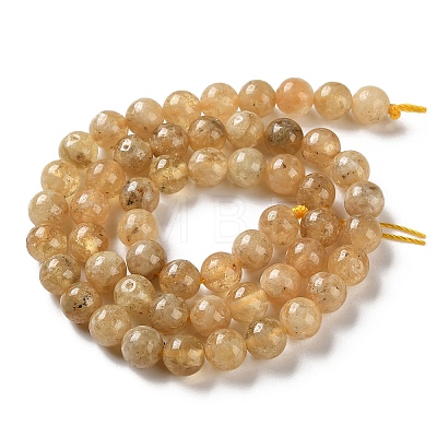 Natural Yellow Garnet Beads Strands G-Z129-C01-7mm-01-1