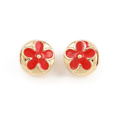 Alloy Enamel European Beads AL-CBAC2D3-21G-01-1