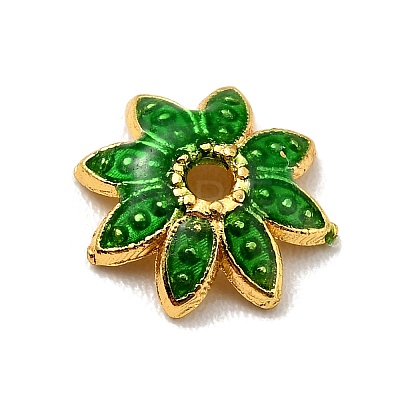 Multi-Petal Alloy Enamel Bead Caps FIND-G029-02G-03-1