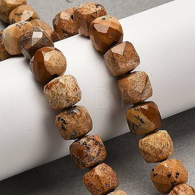 Natural Picture Jasper Beads Strands G-H078-C14-01-1