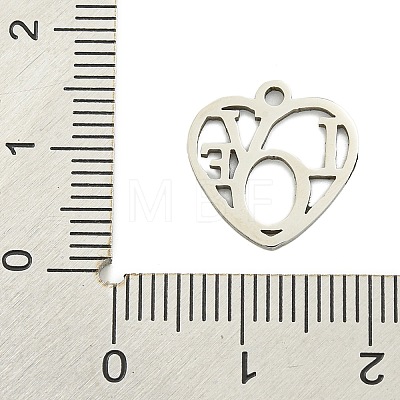 Non-Tarnish 201 Stainless Steel Charms STAS-M015-29P-1