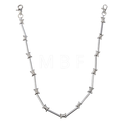 1Pc Rock Style Stainless Steel Barbed Wire Link Chains for Pants AJEW-HS0001-44-1