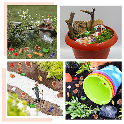 72Pcs 18 Styles Resin Basket & Food Miniature Ornaments AJEW-WR0003-67-1