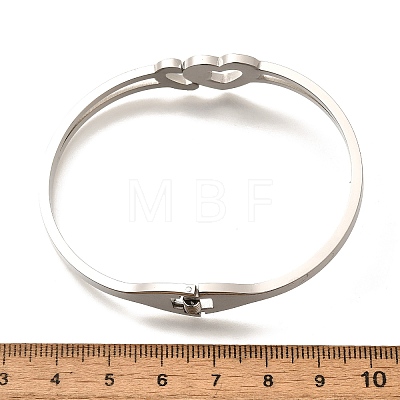 304 Stainless Steel Hinged Bangles for Women BJEW-F474-37P-01-1