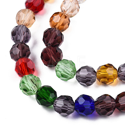 Electroplate Transparent Glass Beads Strands EGLA-T020-14B-1