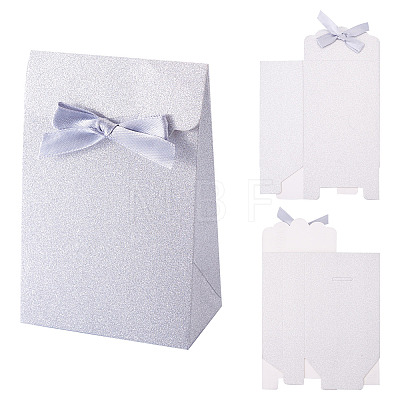 Rectangle Glitter Paper Gift Bags CARB-TAC0002-05B-1