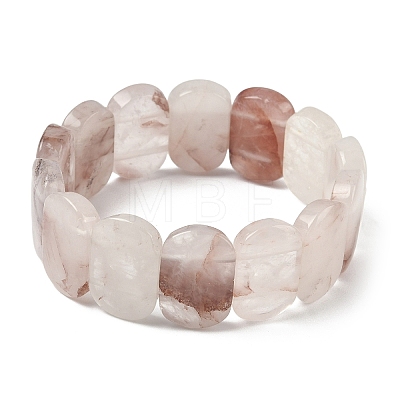Natural Ferruginous Quartz Beads Stretch Bracelets for Women Men BJEW-I323-02X-1