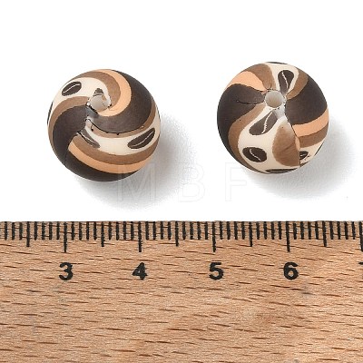 Coffee Theme Printed Silicone Beads SL-CBACE28-02B-1