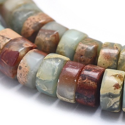 Natural Aqua Terra Jasper Beads Strands G-I213-08-6mm-1