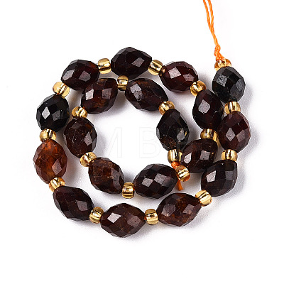 Natural Orange Garnet Beads Strands G-N342-53-8x6-05-1
