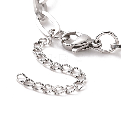 Non-Tarnish 304 Stainless Steel Cable Chain Bracelet for Men Women BJEW-E031-05B-P-1