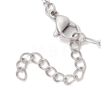 304 Stainless Steel Paperclip Chain Curb Chain Slider Necklace Making AJEW-JB01531-1