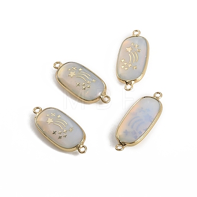 Opalite Oval Connector Charms PW-WG509CD-02-1