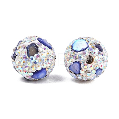 Handmade Polymer Clay Rhinestone Beads CLAY-H009-03D-1