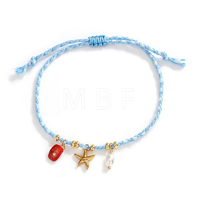 Bohemian 304 Stainless Steel Starfish Charm Bracelets LS-SN9746-6-1