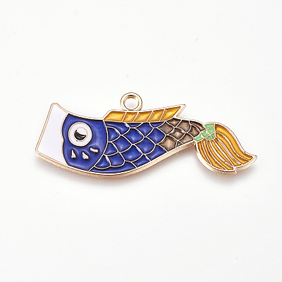 Alloy Enamel Pendants ENAM-O035-03G-B-1