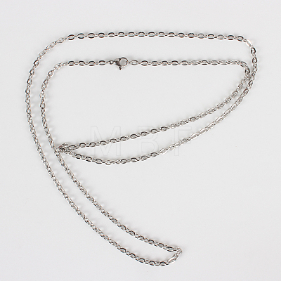 304 Stainless Steel Cable Chain Necklace Making STAS-P045-05P-1