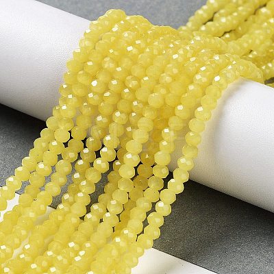 Baking Paint Imitation Jade Glass Bead Strands LS-DGLA-A034-J2MM-A24-1