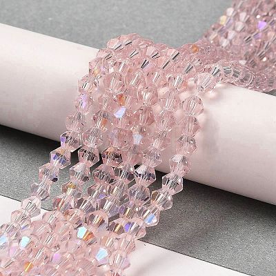 Transparent Electroplate Glass Beads Strands GLAA-F029-2mm-D26-1