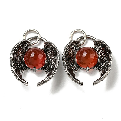 Bat Natural Carnelian(Dyed & Heated) Pendants G-F766-03AS-02-1