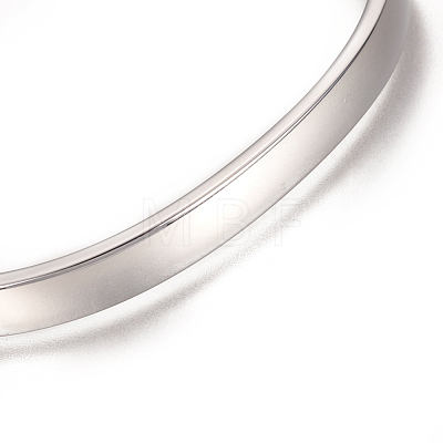 304 Stainless Steel Cuff Bangles STAS-I110-10-4mm-1