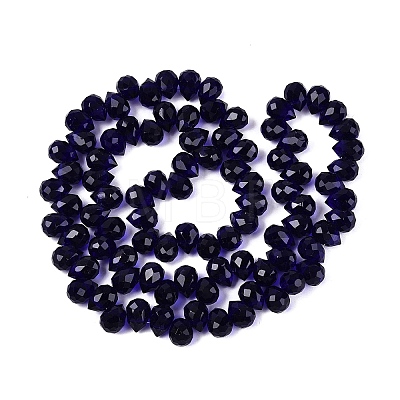 Transparent Glass Beads Strands GLAA-Q116-01A-B19-1