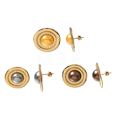 Brass Stud Earrings for Women KK-CBA9D38-02G-1