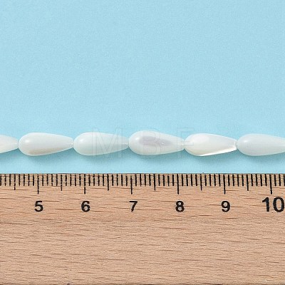 Natural White Shell Beads PEAR-B002-01A-A-1